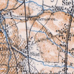 Map of the west environs of Vienna (Wien) from Klosterneuburg to Baden, 1913