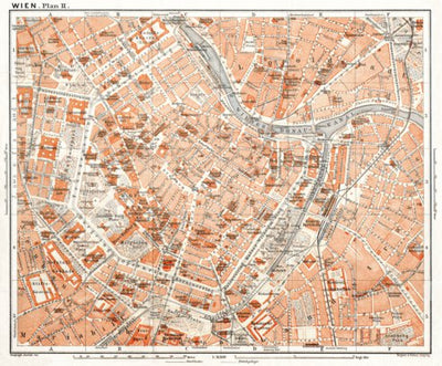Vienna (Wien) city map, 1913