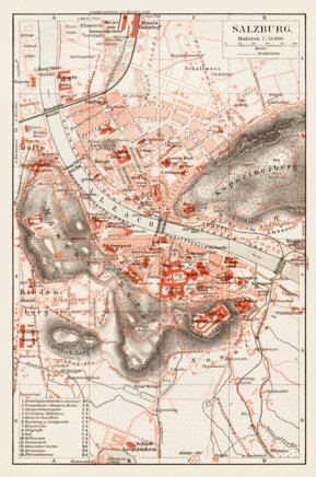 Salzburg town plan, 1903