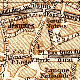 Brügge (Bruges) town plan, 1904