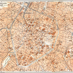 Brussels (Brussel, Bruxelles) town plan, 1904
