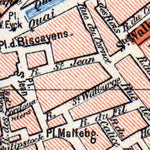 Brügge (Bruges) town plan, 1908