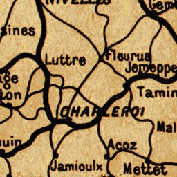 Railway map of Belgium, 1900
