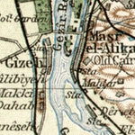 Cairo and environs map, 1911