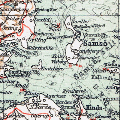 Denmark General Map, 1929