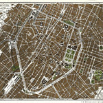Brussels (Брюссель, Brussel, Bruxelles), town plan, 1900