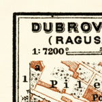 Ragusa (Dubrovnik) town plan, 1929