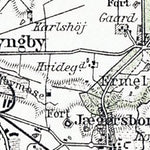 Dyrehave and environs map (Jægersborg Dyrehave in Copenhagen), 1929