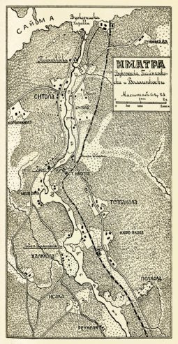 Imatra and nearer environs map, 1889
