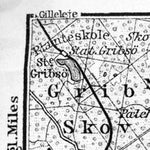 Dyrehave and environs map (Jægersborg Dyrehave in Copenhagen), 1910