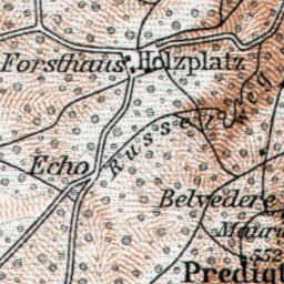 Karlsbad (Karlový Vary) and environs map, 1910 (first version)
