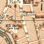 Malines (Mechelen) town plan, 1909