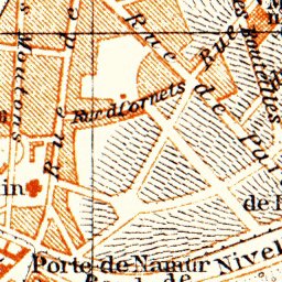 Louvain (Leuven) town plan, 1904