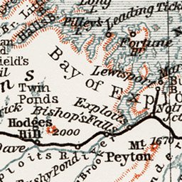 Map of Newfoundland, 1907