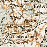 Öresund (the Sound, Øresund), general map. With Kullen map and Helsingör (Helsingør) plan, 1929