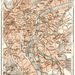 Liège (Lüttich) town plan, 1909