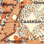 Pola (Pula) town plan and environs map, 1911