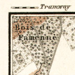 Rochefort and environs map, 1909