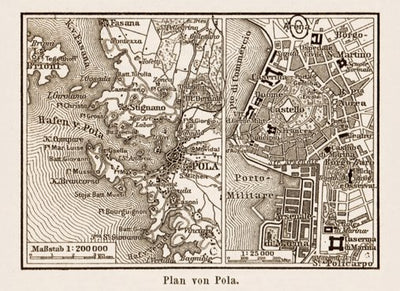 Pola (Pula) town plan, 1903