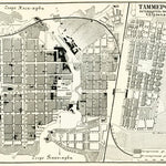 Tampere (Таммерфорсъ, Tammerfors) town plan (in Russian), 1889