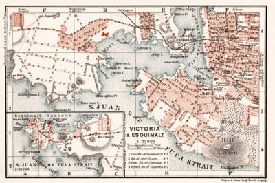 Victoria (Victoria and Esquimalt) town plan, 1907