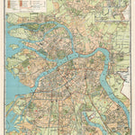 План Ленинграда, 1935 г. Leningrad (Saint Petersburg) City Map, 1935