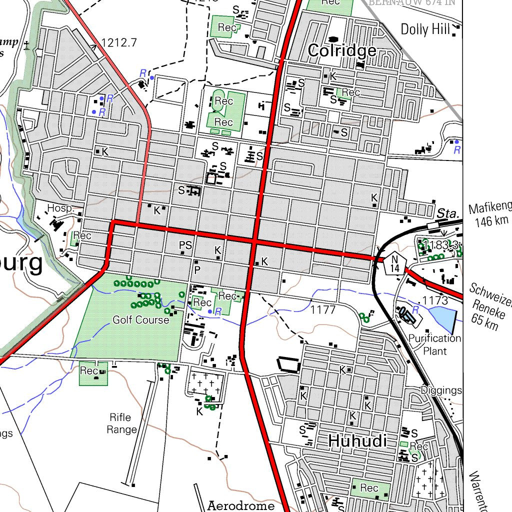 2624DC VRYBURG Map by Chief Directorate National Geospatial