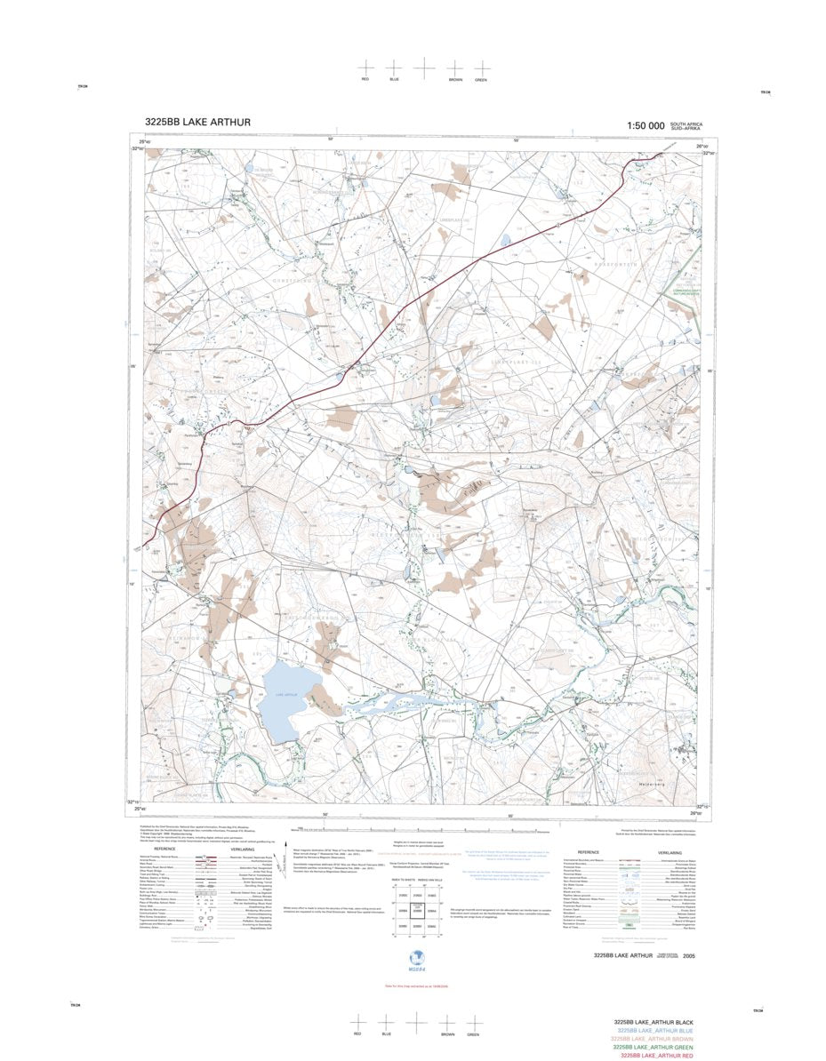 3225BB LAKE ARTHUR Map by Chief Directorate National Geospatial