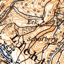 Schwarzwald (the Black Forest). Map of the environs of Baden: Oos - Lichtenthal, 1905