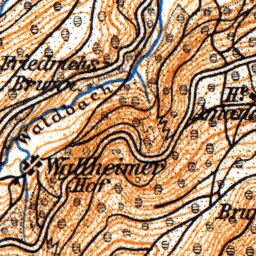 Schwarzwald (the Black Forest). Map of the environs of Baden: Oos - Lichtenthal, 1905