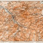 Map of the environs of Baden (Baden-Baden), 1909
