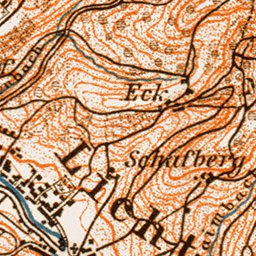 Map of the environs of Baden (Baden-Baden), 1909