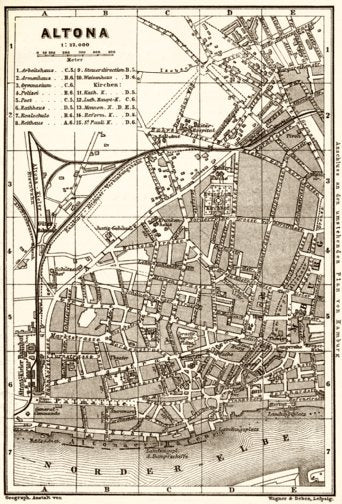 Altona city map, 1887