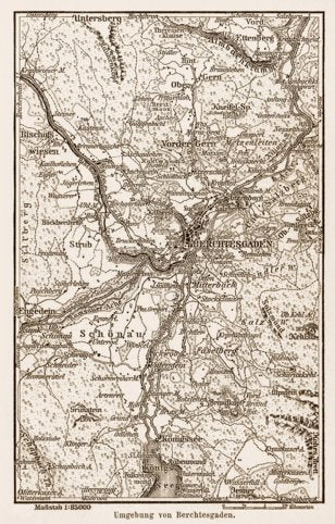 Map of the environs of Berchtesgaden, 1903