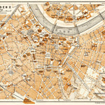 Dresden central part map, 1906