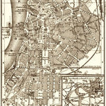 Düsseldorf city map, 1887
