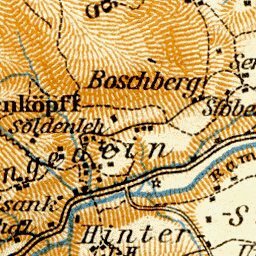 Berchtesgaden and farther environs map, 1906