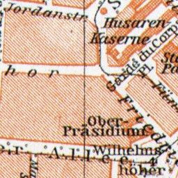 Kassel (Cassel) city map, 1906