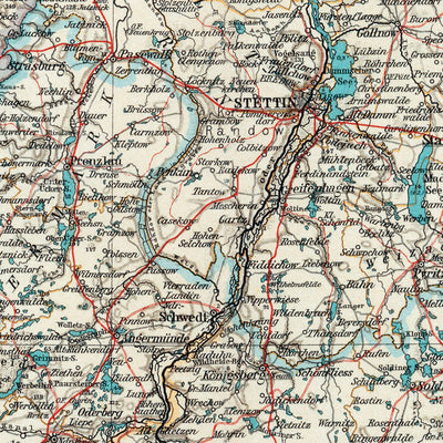 Northern Germany Map (Central Part), 1905