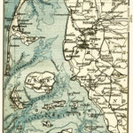 Sylt and Föhr Islands. Schleswig map, 1887