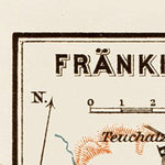 Map of the Franconian Switzerland - Fränkische Schweiz, 1909