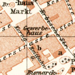 Freiberg city map, 1911