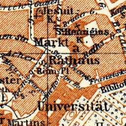 Bonn city map, 1905