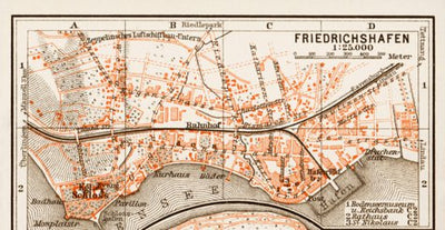 Friedrichshafen town plan, 1909