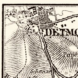 Detmold environs map, 1887