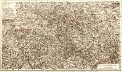 Germany, central regions. General map, 1906