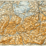 Chiemsee environs and Achental map, 1906