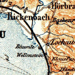 Lake Constance (Bodensee) map with Lindau town plan, 1897