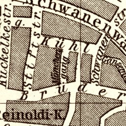 Dortmund city map, 1887
