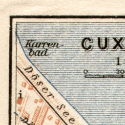 Cuxhaven city map, 1911